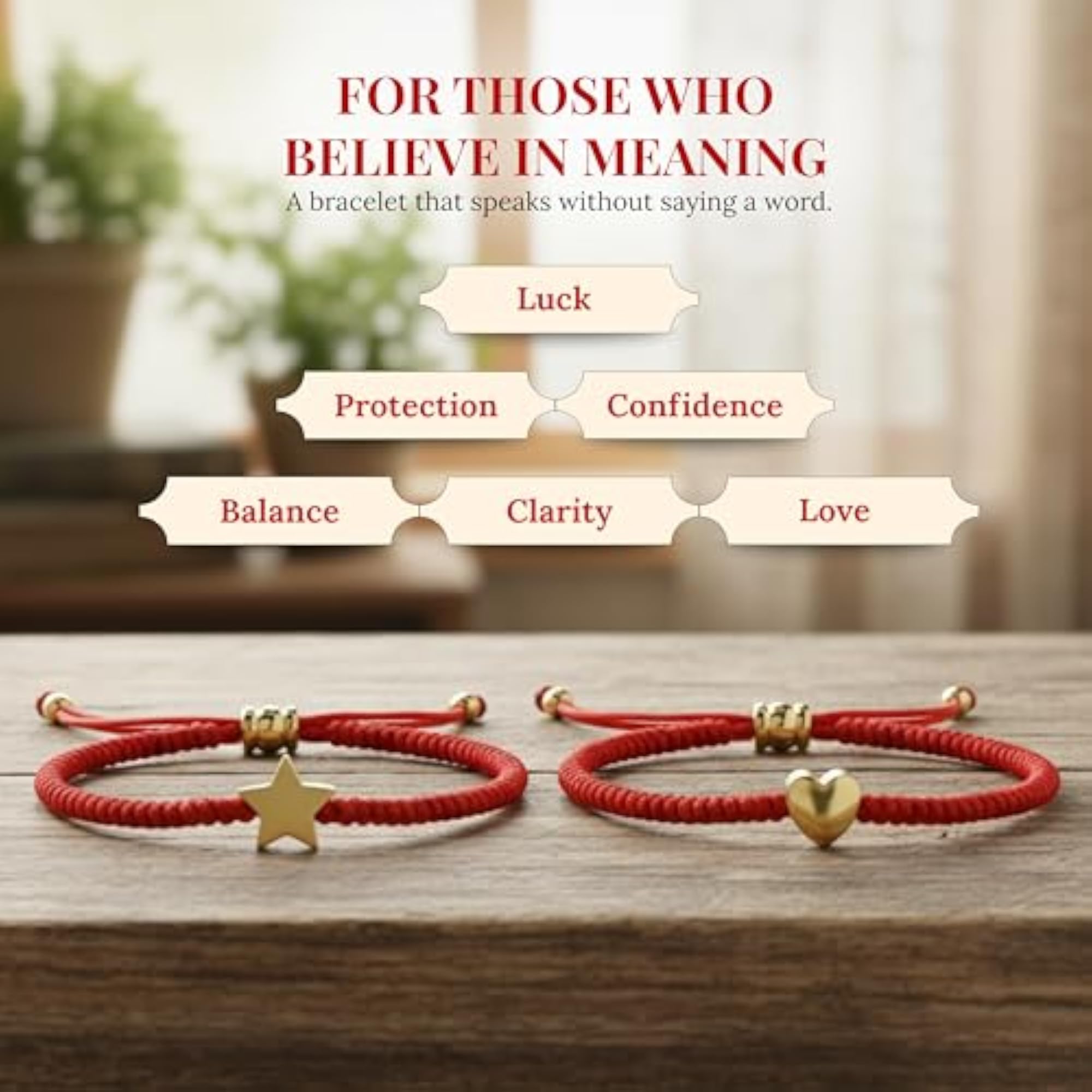 Lucky Red String Bracelet, Protective Charm